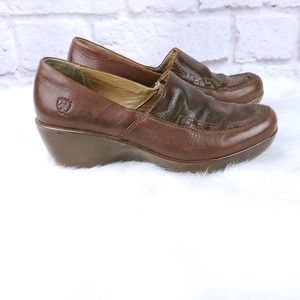 Women's Ariat mules clogs leather brown size 7.5